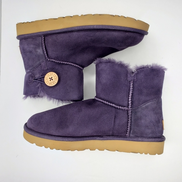 ugg mini bailey button purple